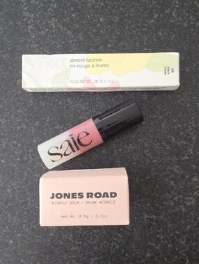 Saie Blush, Clinque Lip & Jones Road Miracle Balm NWT Bundle